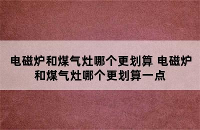 电磁炉和煤气灶哪个更划算 电磁炉和煤气灶哪个更划算一点